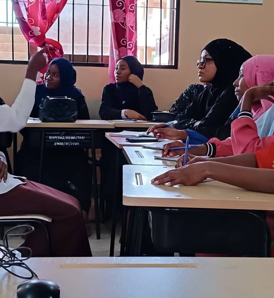 A supervised group activity with participating students